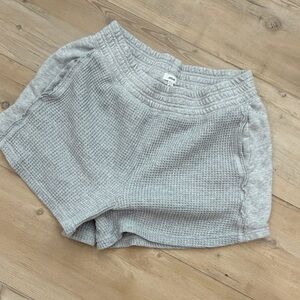 AERIE Gray Waffle Lounge Shorts MED